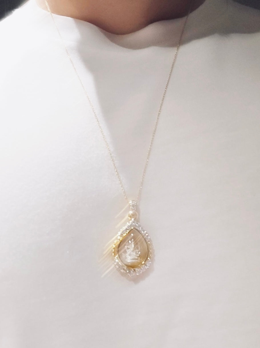 Ganesha Diamond Pendant in 18K Yellow Gold