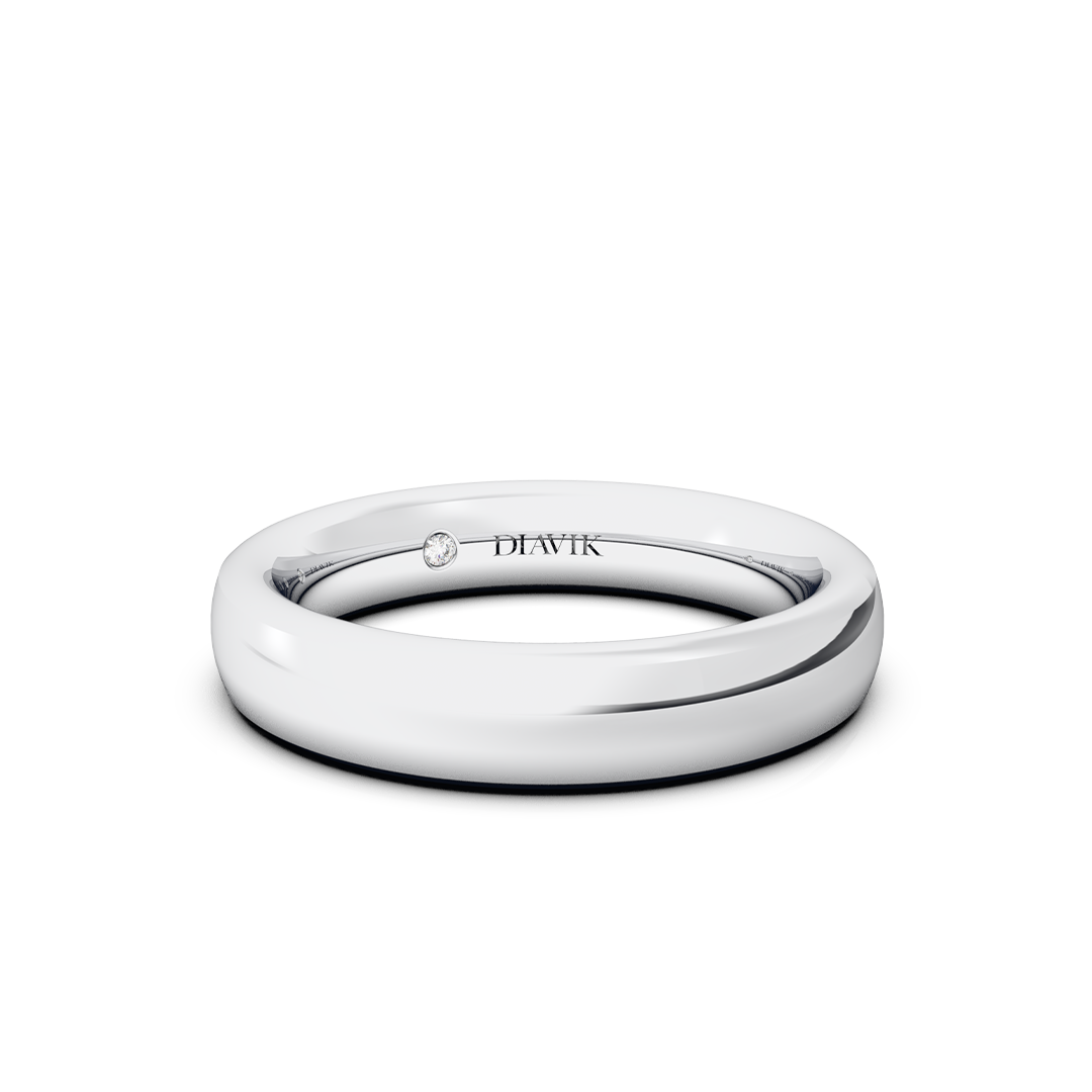 Fenn Hidden Diamond Comfort Fit Wedding Ring