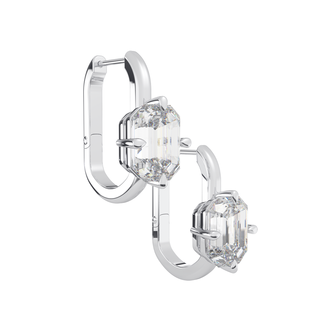 Kerr Solitaire Diamond Hoop Earrings