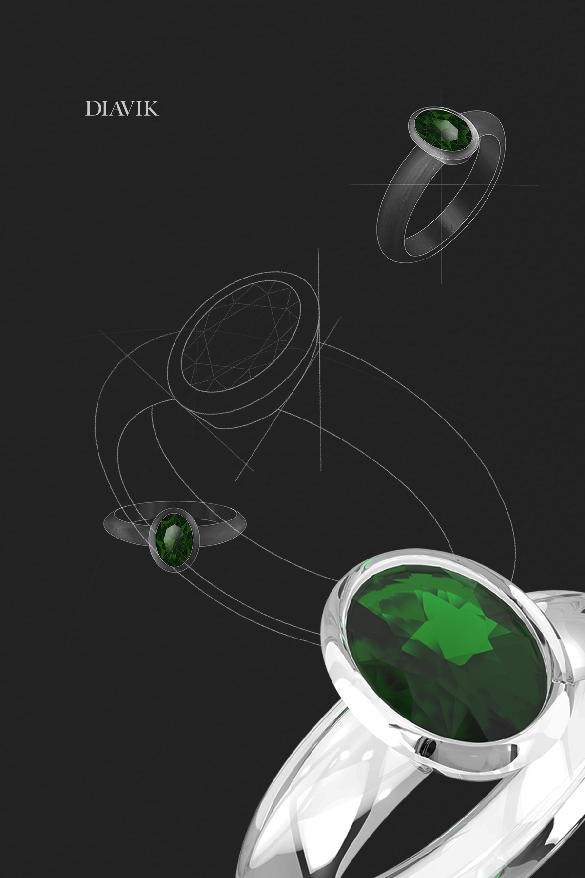 T.01 Green Sapphire Ring