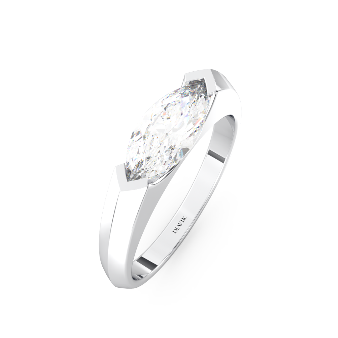 Inez Floating Marquise Diamond Ring