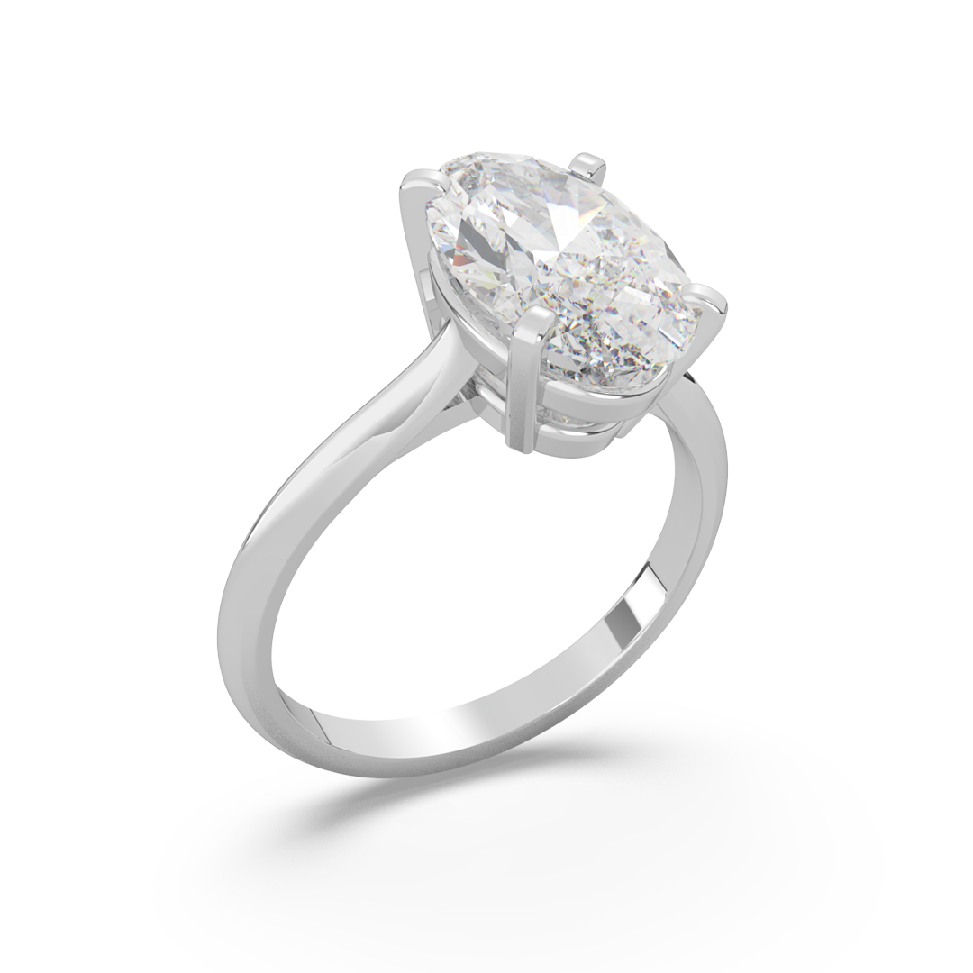 Mindy Oval Diamond Engagement Ring