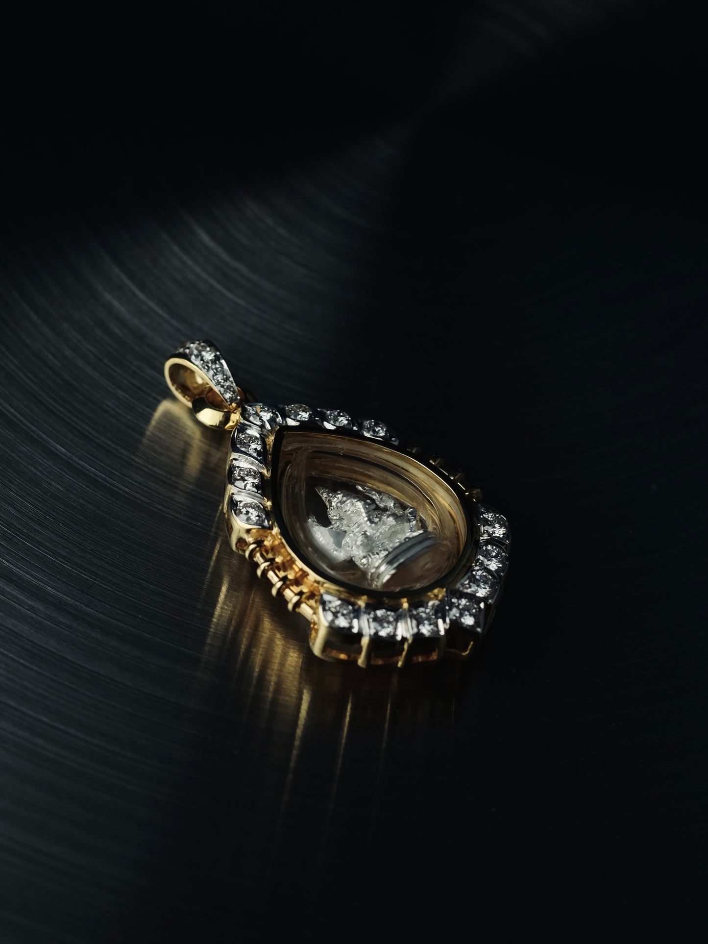 Ganesha Diamond Pendant in 18K Yellow Gold