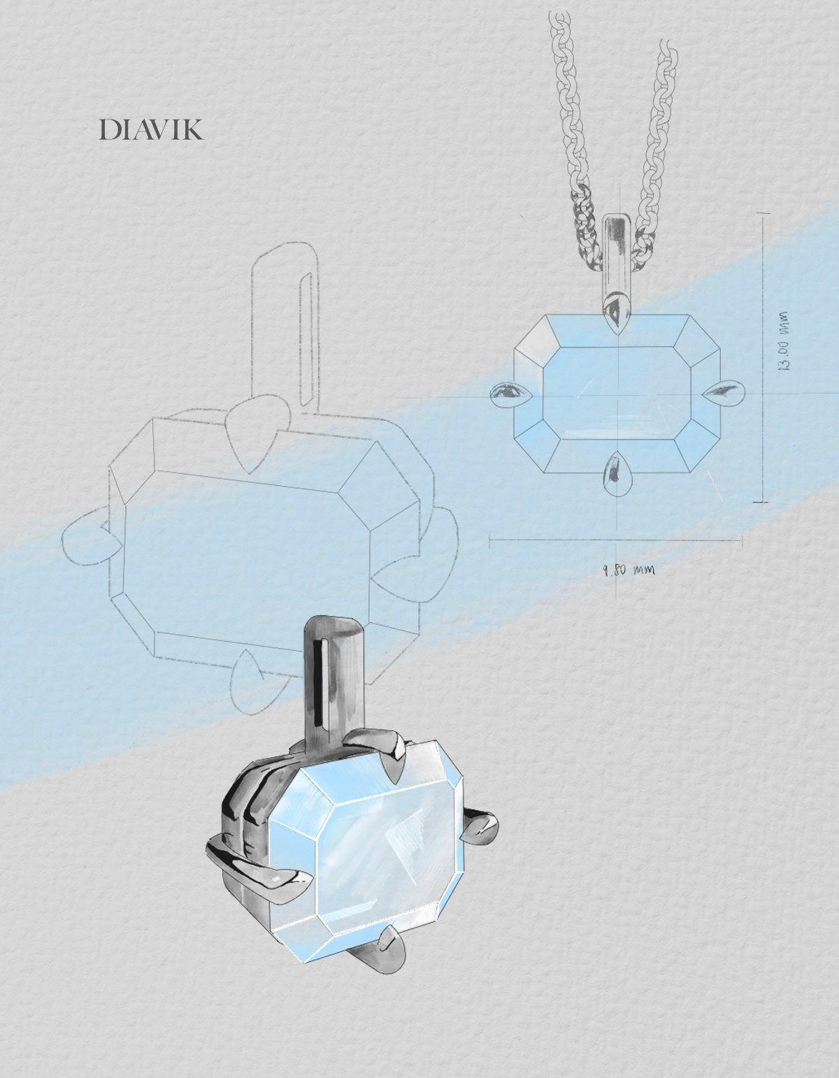 Skye Aquamarine Pendant