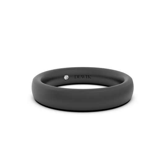 แหวนแต่งงานแบบซ่อนเพชร Comfort Fit